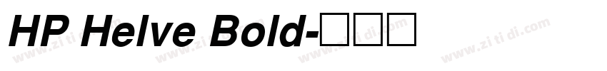 HP Helve Bold字体转换